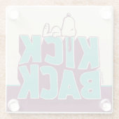 pinda's | Snoopy Kickback Glazen Onderzetter (Achterkant)