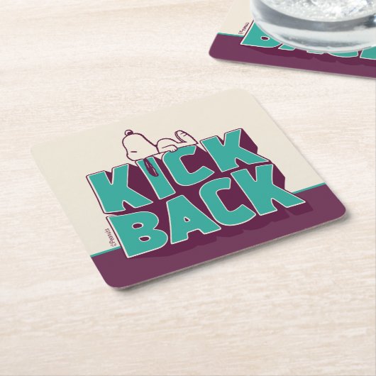 pinda's | Snoopy Kickback Kartonnen Onderzetters (Schuin)