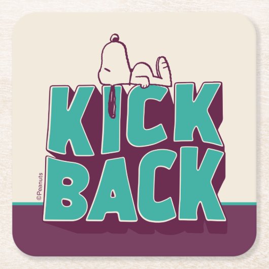pinda's | Snoopy Kickback Kartonnen Onderzetters (Voorkant)