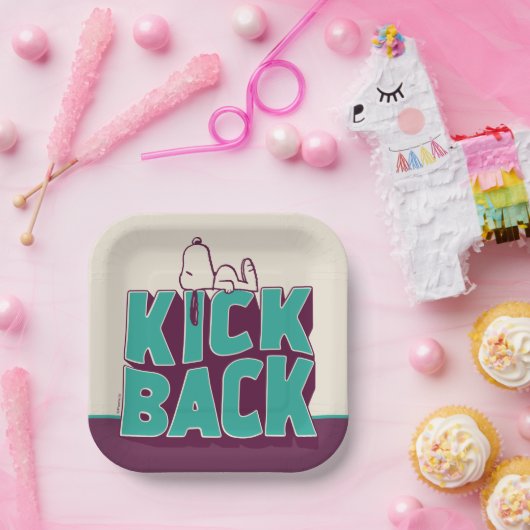 pinda's | Snoopy Kickback Papieren Bordje (Feest)