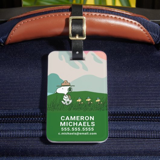 pinda's | Snoopy Leader of the Pack Bagagelabel (Voorkant Insitu 2)