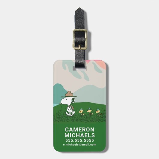 pinda's | Snoopy Leader of the Pack Bagagelabel (Voorkant verticaal)