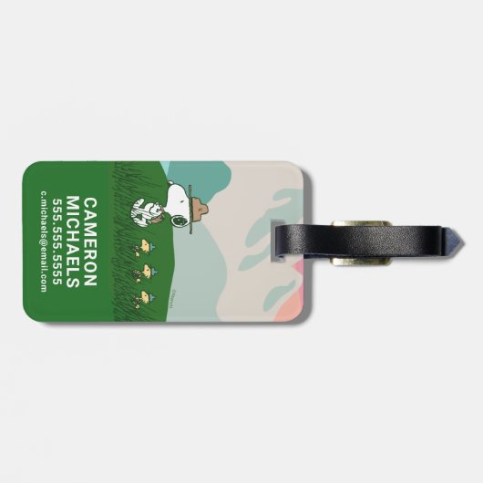 pinda's | Snoopy Leader of the Pack Bagagelabel (Achterkant horizontaal)