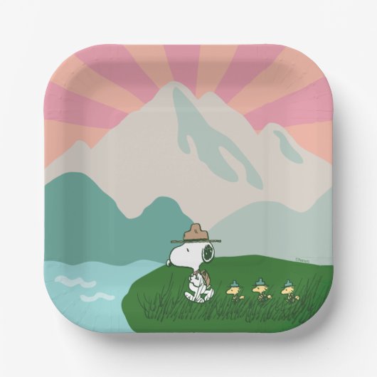 pinda's | Snoopy Leader of the Pack Papieren Bordje (Voorkant)