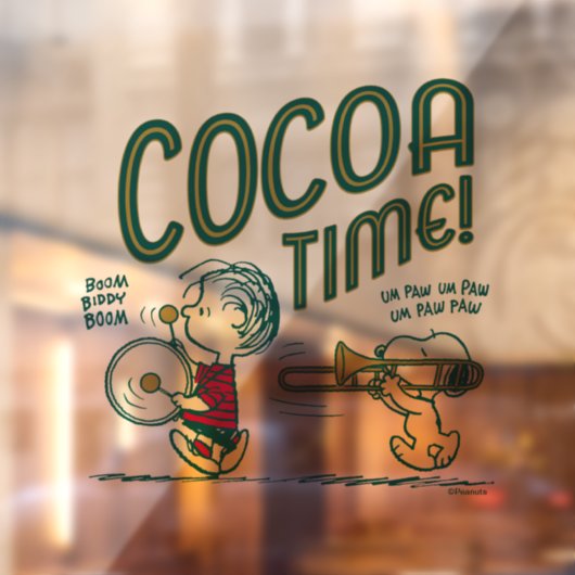 pinda's | Snoopy & Linus Caca Time Window Cling Raamsticker (Vel 2)