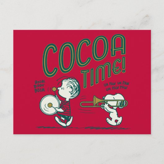 pinda's | Snoopy & Linus Cacaotijd Briefkaart (Voorkant)