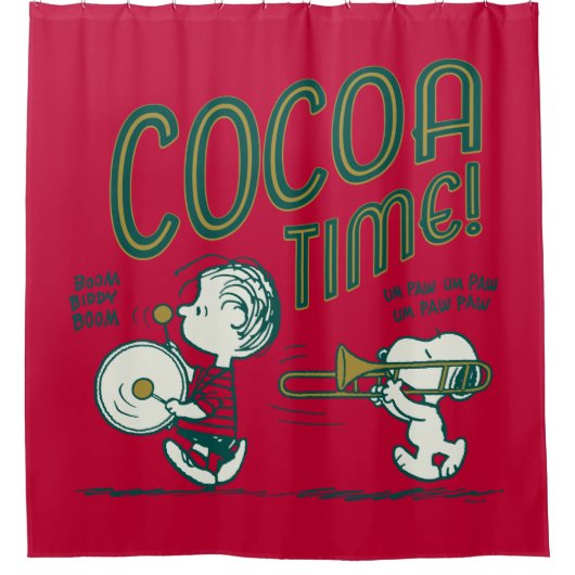 pinda's | Snoopy & Linus Cacaotijd Douchegordijn (Voorkant)
