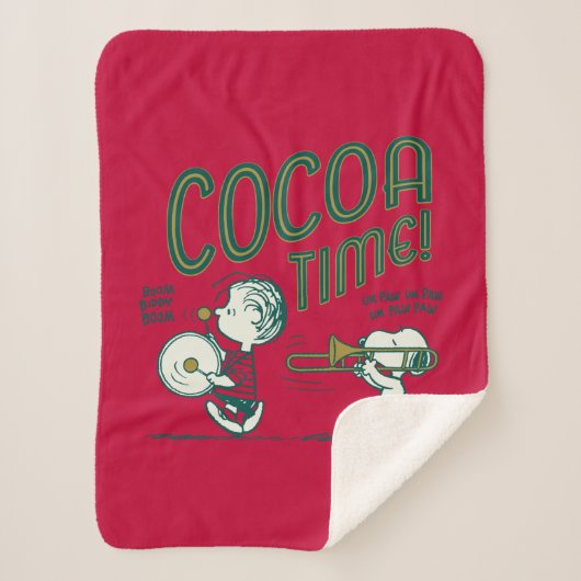 pinda's | Snoopy & Linus Cacaotijd Sherpa Deken (Voorkant)