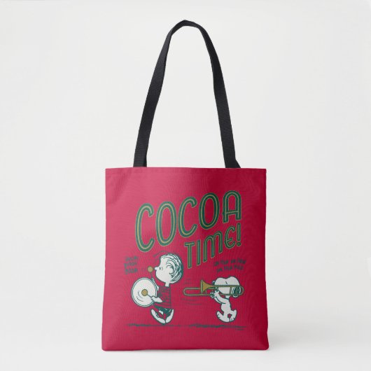 pinda's | Snoopy & Linus Cacaotijd Tote Bag (Voorkant)
