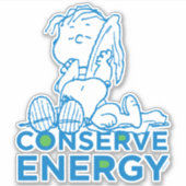 pinda's | Snoopy & Linus Conserve Energy Sticker (Voorkant)