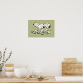 Pinda's | Snoopy loopt fier Poster (Keuken)