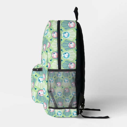 pinda's | Snoopy Mint Green Deco Dreams Patroon Bedrukte Rugzak (Rechts)