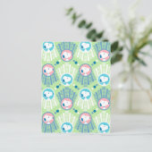 pinda's | Snoopy Mint Green Deco Dreams Patroon Briefkaart (Staand voorkant)