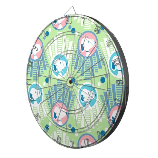 pinda's | Snoopy Mint Green Deco Dreams Patroon Dartbord (Voorkant Rechts)