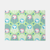 pinda's | Snoopy Mint Green Deco Dreams Patroon Deurmat (Voorkant)