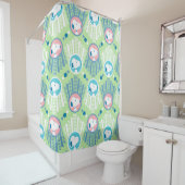 pinda's | Snoopy Mint Green Deco Dreams Patroon Douchegordijn (In situ)