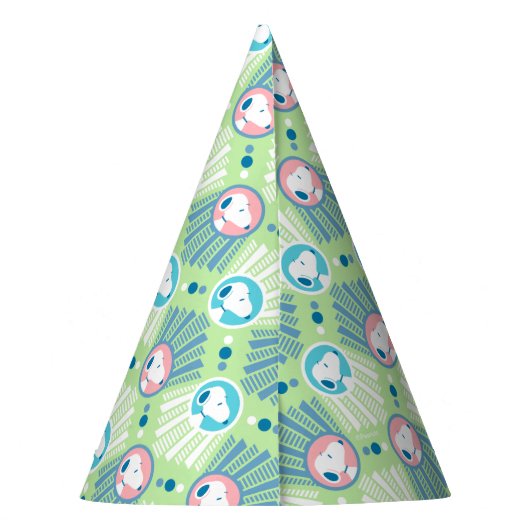pinda's | Snoopy Mint Green Deco Dreams Patroon Feesthoedjes (Achterkant)