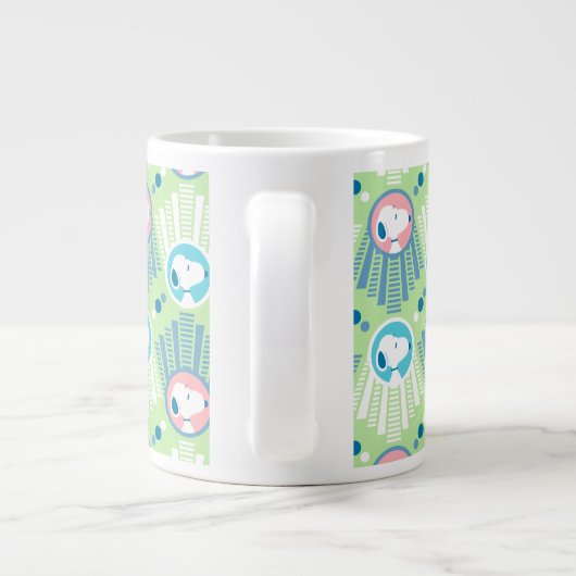 pinda's | Snoopy Mint Green Deco Dreams Patroon Grote Koffiekop (Achterkant)
