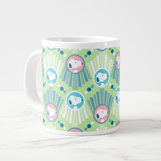 pinda's | Snoopy Mint Green Deco Dreams Patroon Grote Koffiekop (Links)