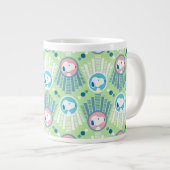 pinda's | Snoopy Mint Green Deco Dreams Patroon Grote Koffiekop (Voorkant rechts)