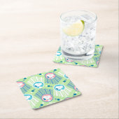 pinda's | Snoopy Mint Green Deco Dreams Patroon Kartonnen Onderzetters (Insitu)