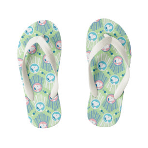 pinda's   Snoopy Mint Green Deco Dreams Patroon Kinder Teenslippers