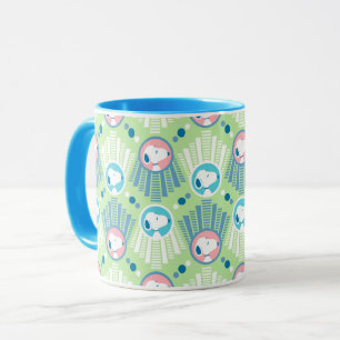 pinda's Snoopy Mint Green Deco Dreams Patroon Mok