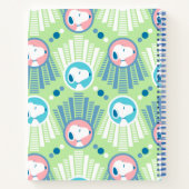 pinda's | Snoopy Mint Green Deco Dreams Patroon Notitieboek (Achterkant)