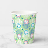 pinda's | Snoopy Mint Green Deco Dreams Patroon Papieren Bekers (Achterkant)