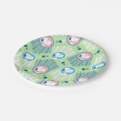 pinda's | Snoopy Mint Green Deco Dreams Patroon Papieren Bordje (Gekanteld)