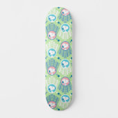 pinda's | Snoopy Mint Green Deco Dreams Patroon Persoonlijk Skateboard (Voorkant)