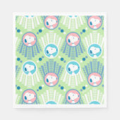 pinda's | Snoopy Mint Green Deco Dreams Patroon Servet (Voorkant)