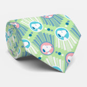 pinda's | Snoopy Mint Green Deco Dreams Patroon Stropdas (Opgerold)