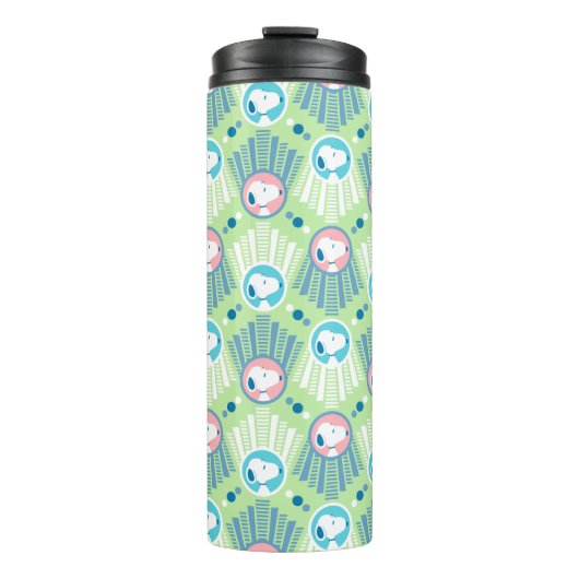 pinda's | Snoopy Mint Green Deco Dreams Patroon Thermosbeker (Voorkant)