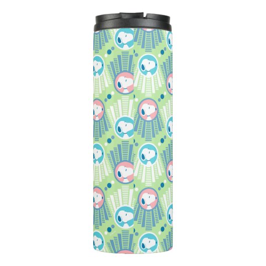 pinda's | Snoopy Mint Green Deco Dreams Patroon Thermosbeker (Achterkant)