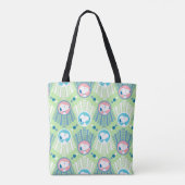 pinda's | Snoopy Mint Green Deco Dreams Patroon Tote Bag (Achterkant)