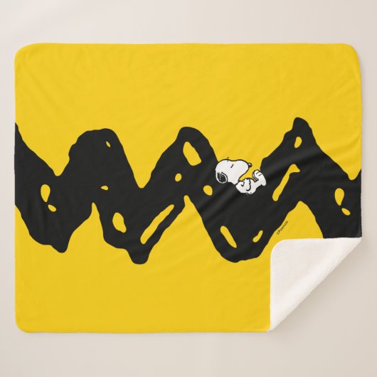 pinda's | Snoopy Nap Sherpa Deken (Voorkant (horizontaal))
