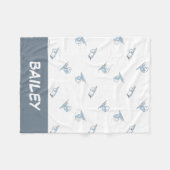 pinda's | Snoopy Nap Time Pattern Fleece Deken (Voorkant (Horizontaal))