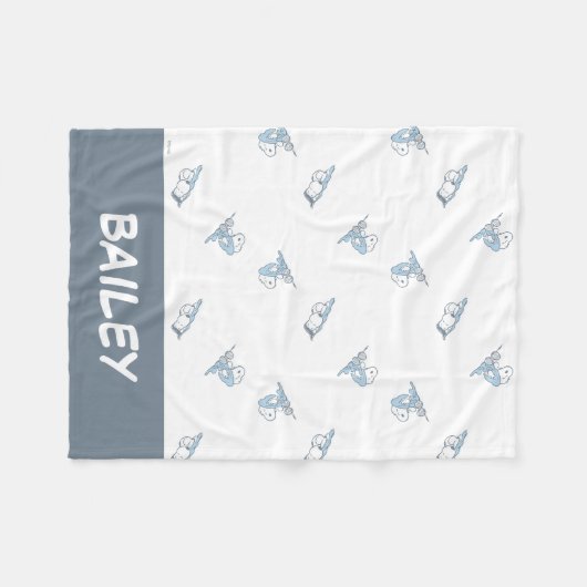 pinda's | Snoopy Nap Time Pattern Fleece Deken (Voorkant (Horizontaal))