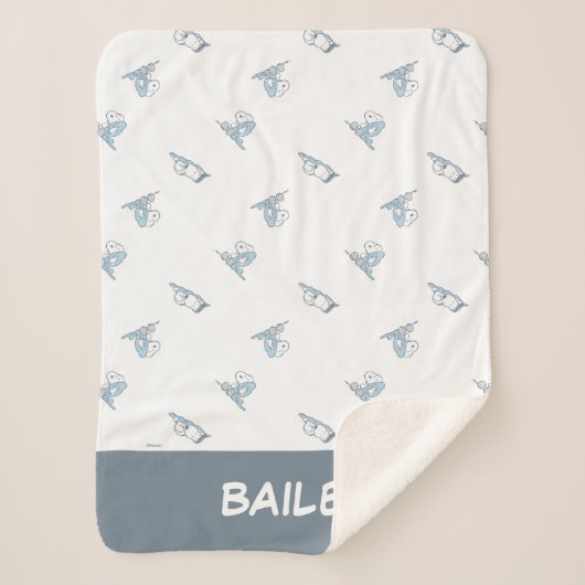 pinda's | Snoopy Nap Time Pattern Sherpa Deken (Voorkant)