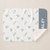 pinda's | Snoopy Nap Time Pattern Sherpa Deken (Voorkant (horizontaal))