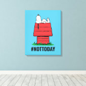 pinda's | Snoopy Napping Canvas Afdruk (Insitu (Houten vloer))