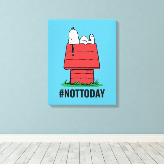 pinda's | Snoopy Napping Canvas Afdruk (Insitu (Houten vloer))