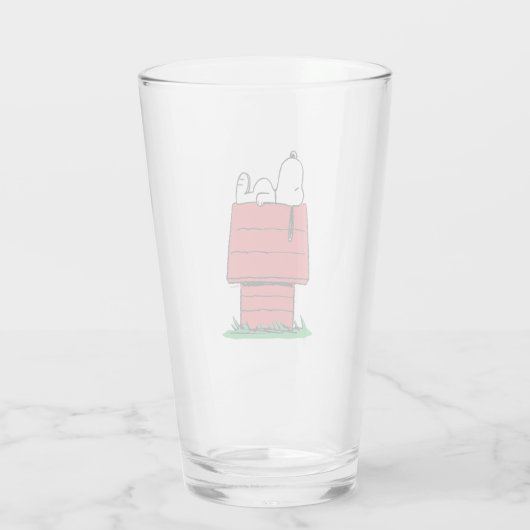 pinda's | Snoopy Napping Glas (Achterkant)