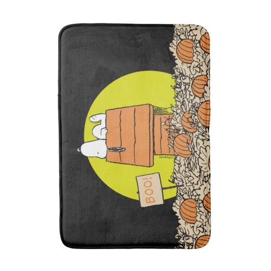 pinda's | Snoopy Napping in de pompoenpleister Badmat (Voorkant Verticaal)