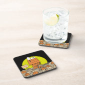 pinda's | Snoopy Napping in de pompoenpleister Bier Onderzetter (Rechterzijde)