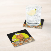 pinda's | Snoopy Napping in de pompoenpleister Kartonnen Onderzetters (Insitu)