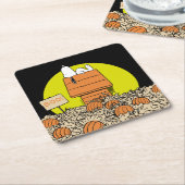 pinda's | Snoopy Napping in de pompoenpleister Kartonnen Onderzetters (Schuin)