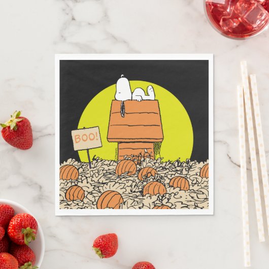 pinda's | Snoopy Napping in de pompoenpleister Servet (Insitu)