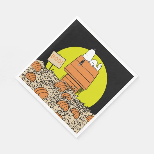 pinda's | Snoopy Napping in de pompoenpleister Servet (Hoek)